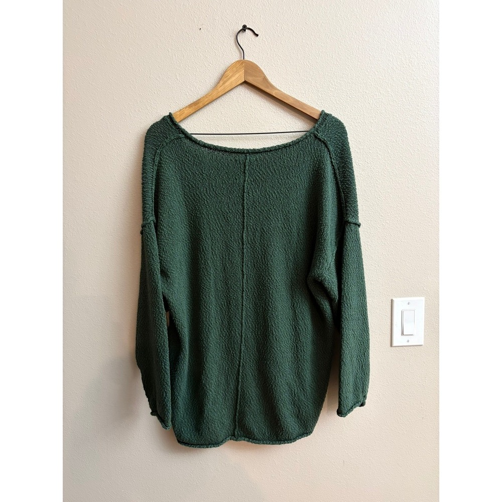 Aerie Oversized Voop Sweater Roll Neck Oversized Green Pullover Lounge Cozy - Picture 6 of 7